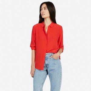 Everlane 100% Silk Top - Rounded Collar
